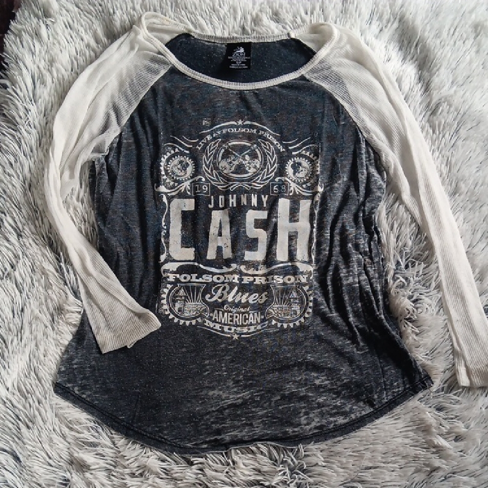Zion Rootswear Gray and White Graphic Long Sleeve Tee
